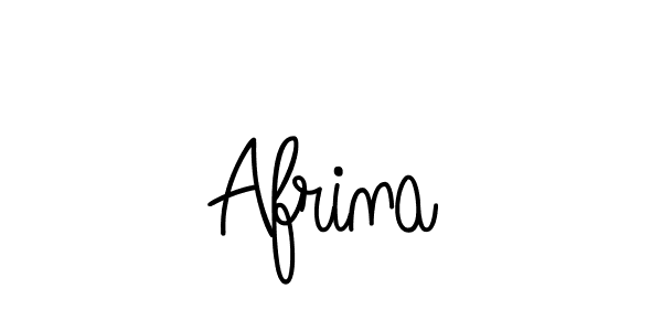 Use a signature maker to create a handwritten signature online. With this signature software, you can design (Angelique-Rose-font-FFP) your own signature for name Afrina. Afrina signature style 5 images and pictures png