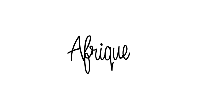 How to make Afrique name signature. Use Angelique-Rose-font-FFP style for creating short signs online. This is the latest handwritten sign. Afrique signature style 5 images and pictures png