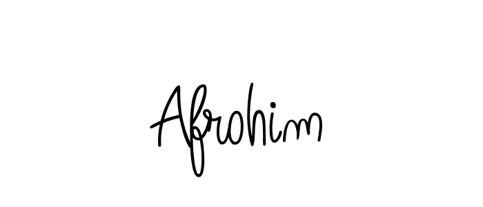 The best way (Angelique-Rose-font-FFP) to make a short signature is to pick only two or three words in your name. The name Afrohim include a total of six letters. For converting this name. Afrohim signature style 5 images and pictures png