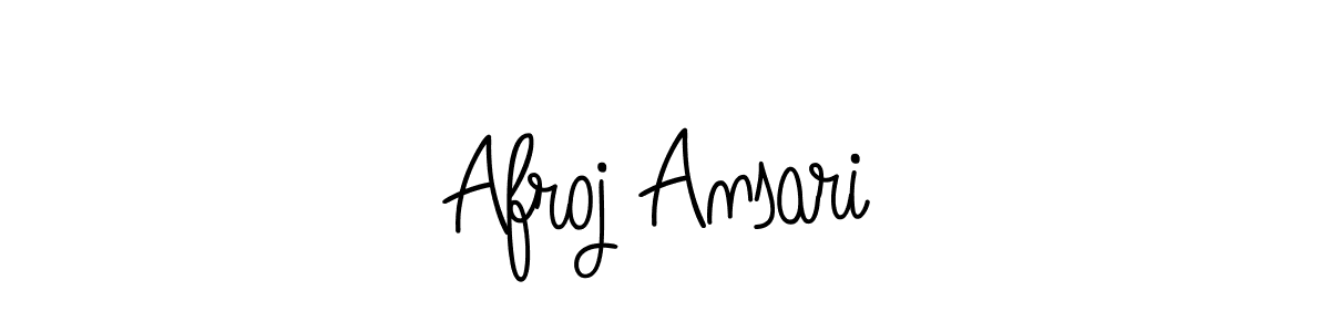 You should practise on your own different ways (Angelique-Rose-font-FFP) to write your name (Afroj Ansari) in signature. don't let someone else do it for you. Afroj Ansari signature style 5 images and pictures png