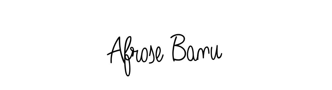 Design your own signature with our free online signature maker. With this signature software, you can create a handwritten (Angelique-Rose-font-FFP) signature for name Afrose Banu. Afrose Banu signature style 5 images and pictures png