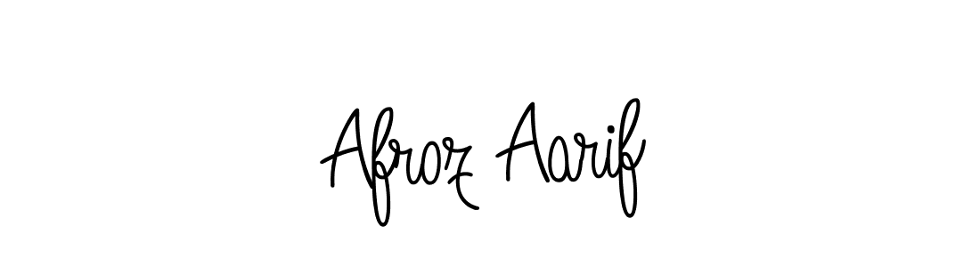 The best way (Angelique-Rose-font-FFP) to make a short signature is to pick only two or three words in your name. The name Afroz Aarif include a total of six letters. For converting this name. Afroz Aarif signature style 5 images and pictures png