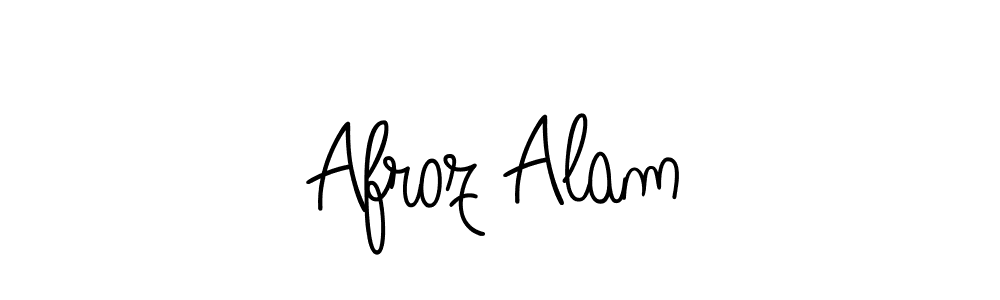 Use a signature maker to create a handwritten signature online. With this signature software, you can design (Angelique-Rose-font-FFP) your own signature for name Afroz Alam. Afroz Alam signature style 5 images and pictures png