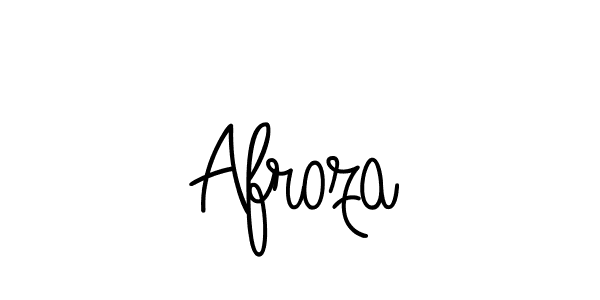 Design your own signature with our free online signature maker. With this signature software, you can create a handwritten (Angelique-Rose-font-FFP) signature for name Afroza. Afroza signature style 5 images and pictures png