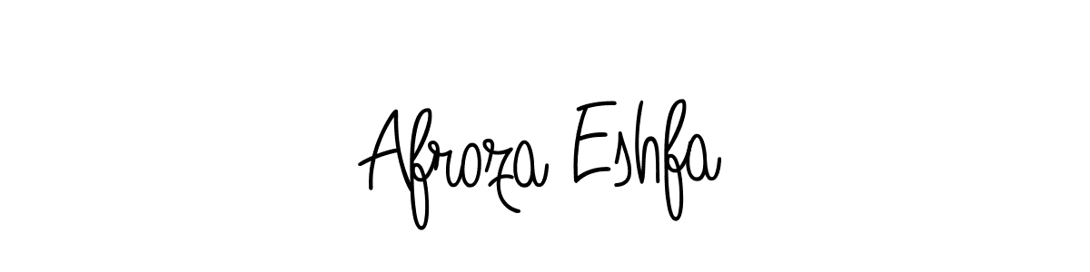 Design your own signature with our free online signature maker. With this signature software, you can create a handwritten (Angelique-Rose-font-FFP) signature for name Afroza Eshfa. Afroza Eshfa signature style 5 images and pictures png