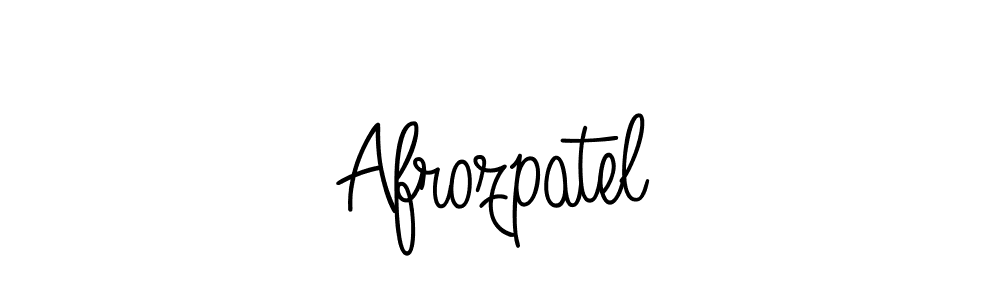 Design your own signature with our free online signature maker. With this signature software, you can create a handwritten (Angelique-Rose-font-FFP) signature for name Afrozpatel. Afrozpatel signature style 5 images and pictures png