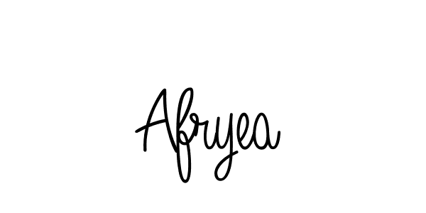 Use a signature maker to create a handwritten signature online. With this signature software, you can design (Angelique-Rose-font-FFP) your own signature for name Afryea. Afryea signature style 5 images and pictures png