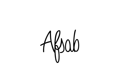 How to make Afsab name signature. Use Angelique-Rose-font-FFP style for creating short signs online. This is the latest handwritten sign. Afsab signature style 5 images and pictures png