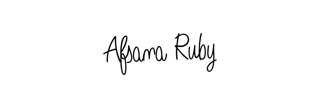 How to make Afsana Ruby signature? Angelique-Rose-font-FFP is a professional autograph style. Create handwritten signature for Afsana Ruby name. Afsana Ruby signature style 5 images and pictures png