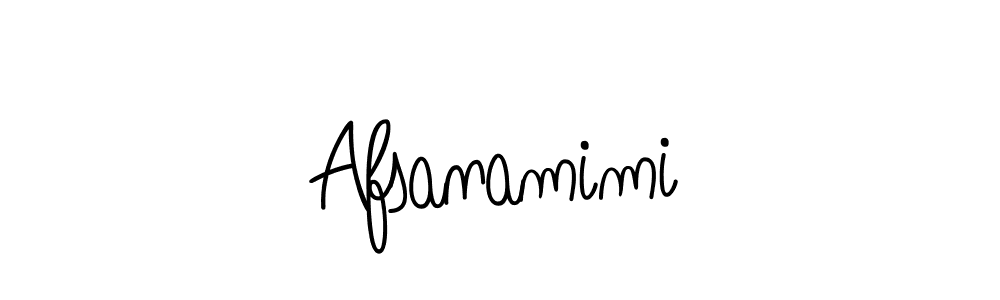 Use a signature maker to create a handwritten signature online. With this signature software, you can design (Angelique-Rose-font-FFP) your own signature for name Afsanamimi. Afsanamimi signature style 5 images and pictures png