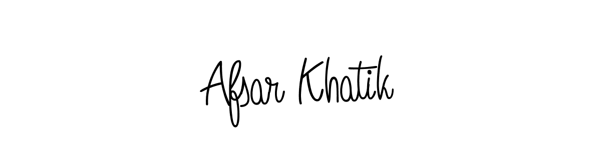 Create a beautiful signature design for name Afsar Khatik. With this signature (Angelique-Rose-font-FFP) fonts, you can make a handwritten signature for free. Afsar Khatik signature style 5 images and pictures png