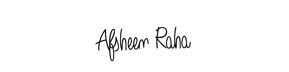 You should practise on your own different ways (Angelique-Rose-font-FFP) to write your name (Afsheen Raha) in signature. don't let someone else do it for you. Afsheen Raha signature style 5 images and pictures png