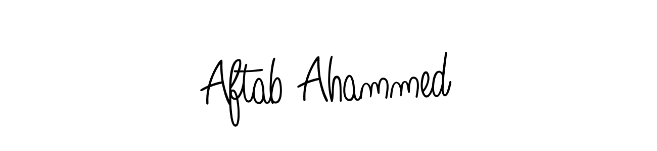 The best way (Angelique-Rose-font-FFP) to make a short signature is to pick only two or three words in your name. The name Aftab Ahammed include a total of six letters. For converting this name. Aftab Ahammed signature style 5 images and pictures png