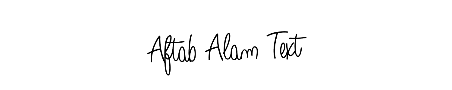 Make a beautiful signature design for name Aftab Alam Text. With this signature (Angelique-Rose-font-FFP) style, you can create a handwritten signature for free. Aftab Alam Text signature style 5 images and pictures png