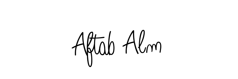 Aftab Alm stylish signature style. Best Handwritten Sign (Angelique-Rose-font-FFP) for my name. Handwritten Signature Collection Ideas for my name Aftab Alm. Aftab Alm signature style 5 images and pictures png
