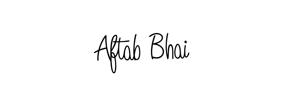 You should practise on your own different ways (Angelique-Rose-font-FFP) to write your name (Aftab Bhai) in signature. don't let someone else do it for you. Aftab Bhai signature style 5 images and pictures png