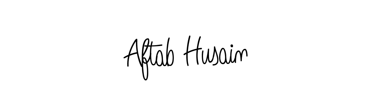 The best way (Angelique-Rose-font-FFP) to make a short signature is to pick only two or three words in your name. The name Aftab Husain include a total of six letters. For converting this name. Aftab Husain signature style 5 images and pictures png