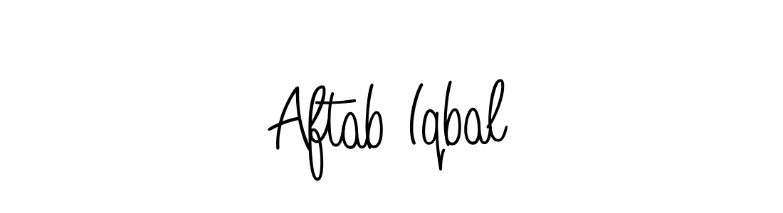 How to make Aftab Iqbal name signature. Use Angelique-Rose-font-FFP style for creating short signs online. This is the latest handwritten sign. Aftab Iqbal signature style 5 images and pictures png