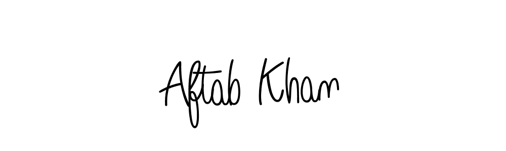 How to make Aftab Khan name signature. Use Angelique-Rose-font-FFP style for creating short signs online. This is the latest handwritten sign. Aftab Khan signature style 5 images and pictures png