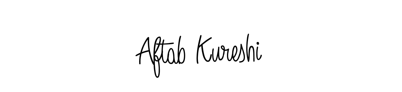You should practise on your own different ways (Angelique-Rose-font-FFP) to write your name (Aftab Kureshi) in signature. don't let someone else do it for you. Aftab Kureshi signature style 5 images and pictures png
