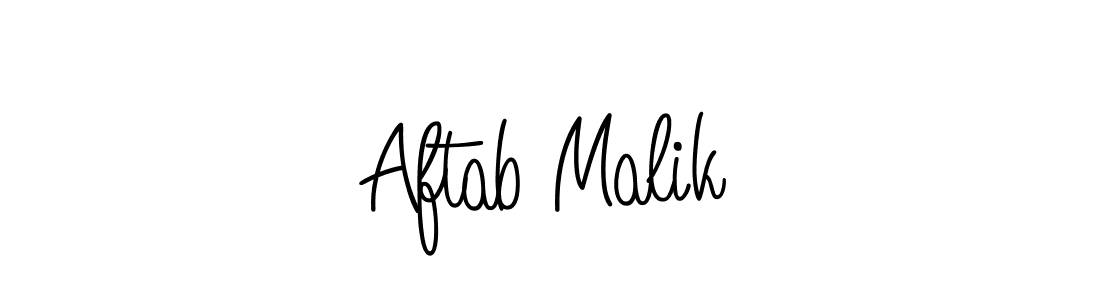 Make a beautiful signature design for name Aftab Malik. With this signature (Angelique-Rose-font-FFP) style, you can create a handwritten signature for free. Aftab Malik signature style 5 images and pictures png