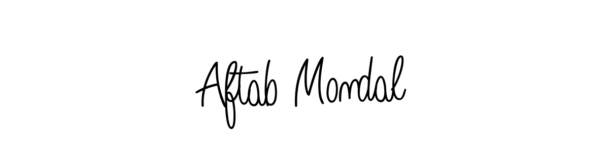 Aftab Mondal stylish signature style. Best Handwritten Sign (Angelique-Rose-font-FFP) for my name. Handwritten Signature Collection Ideas for my name Aftab Mondal. Aftab Mondal signature style 5 images and pictures png