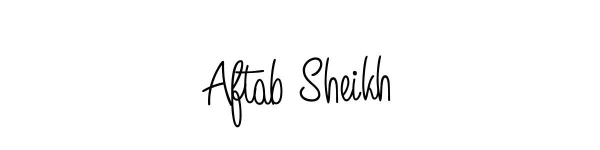 Design your own signature with our free online signature maker. With this signature software, you can create a handwritten (Angelique-Rose-font-FFP) signature for name Aftab Sheikh. Aftab Sheikh signature style 5 images and pictures png