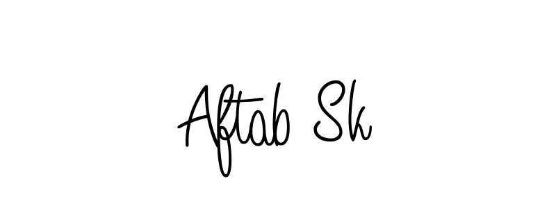 How to Draw Aftab Sk signature style? Angelique-Rose-font-FFP is a latest design signature styles for name Aftab Sk. Aftab Sk signature style 5 images and pictures png