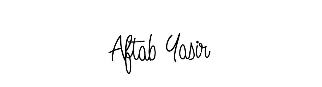 Use a signature maker to create a handwritten signature online. With this signature software, you can design (Angelique-Rose-font-FFP) your own signature for name Aftab Yasir. Aftab Yasir signature style 5 images and pictures png