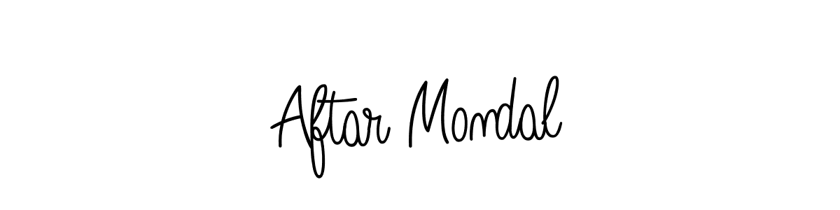 Make a beautiful signature design for name Aftar Mondal. With this signature (Angelique-Rose-font-FFP) style, you can create a handwritten signature for free. Aftar Mondal signature style 5 images and pictures png