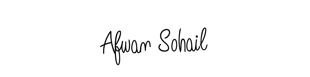 Use a signature maker to create a handwritten signature online. With this signature software, you can design (Angelique-Rose-font-FFP) your own signature for name Afwan Sohail. Afwan Sohail signature style 5 images and pictures png