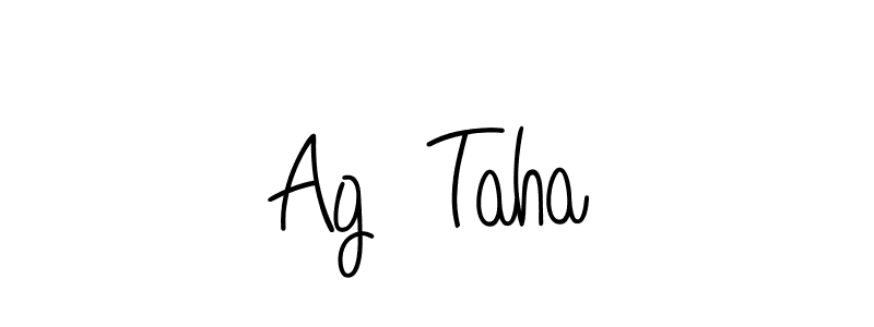 Use a signature maker to create a handwritten signature online. With this signature software, you can design (Angelique-Rose-font-FFP) your own signature for name Ag  Taha. Ag  Taha signature style 5 images and pictures png