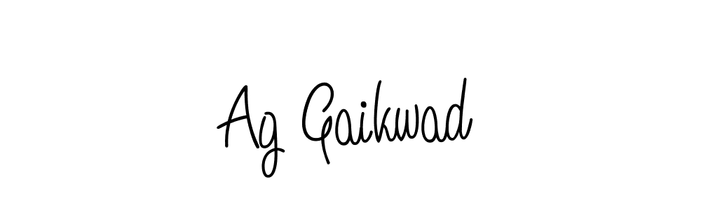 Design your own signature with our free online signature maker. With this signature software, you can create a handwritten (Angelique-Rose-font-FFP) signature for name Ag Gaikwad. Ag Gaikwad signature style 5 images and pictures png