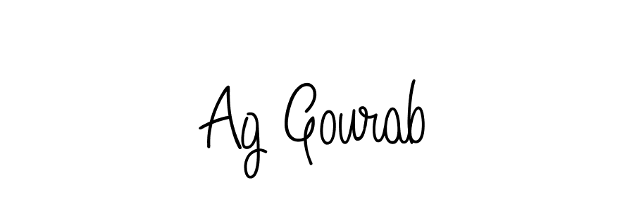 Use a signature maker to create a handwritten signature online. With this signature software, you can design (Angelique-Rose-font-FFP) your own signature for name Ag Gourab. Ag Gourab signature style 5 images and pictures png