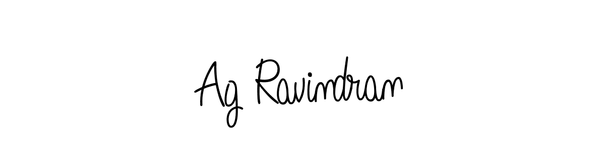 Use a signature maker to create a handwritten signature online. With this signature software, you can design (Angelique-Rose-font-FFP) your own signature for name Ag Ravindran. Ag Ravindran signature style 5 images and pictures png