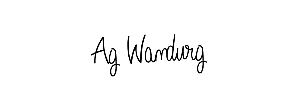 Use a signature maker to create a handwritten signature online. With this signature software, you can design (Angelique-Rose-font-FFP) your own signature for name Ag Wandurg. Ag Wandurg signature style 5 images and pictures png