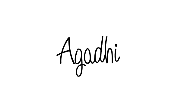 The best way (Angelique-Rose-font-FFP) to make a short signature is to pick only two or three words in your name. The name Agadhi include a total of six letters. For converting this name. Agadhi signature style 5 images and pictures png