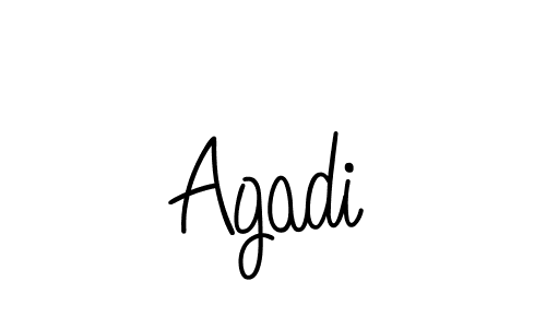 How to make Agadi name signature. Use Angelique-Rose-font-FFP style for creating short signs online. This is the latest handwritten sign. Agadi signature style 5 images and pictures png