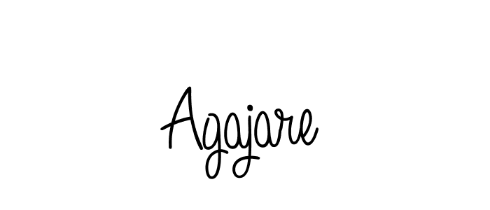 Design your own signature with our free online signature maker. With this signature software, you can create a handwritten (Angelique-Rose-font-FFP) signature for name Agajare. Agajare signature style 5 images and pictures png