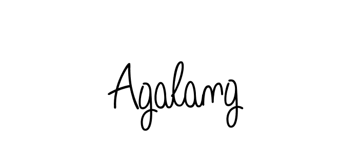 Design your own signature with our free online signature maker. With this signature software, you can create a handwritten (Angelique-Rose-font-FFP) signature for name Agalang. Agalang signature style 5 images and pictures png