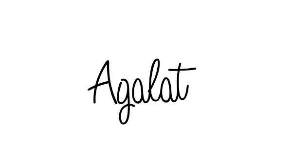 You should practise on your own different ways (Angelique-Rose-font-FFP) to write your name (Agalat) in signature. don't let someone else do it for you. Agalat signature style 5 images and pictures png