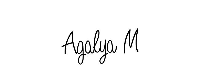 Angelique-Rose-font-FFP is a professional signature style that is perfect for those who want to add a touch of class to their signature. It is also a great choice for those who want to make their signature more unique. Get Agalya M name to fancy signature for free. Agalya M signature style 5 images and pictures png