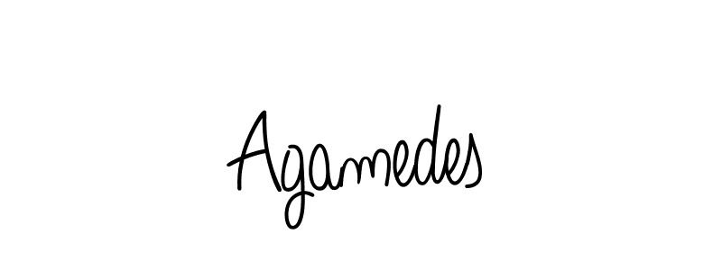 Use a signature maker to create a handwritten signature online. With this signature software, you can design (Angelique-Rose-font-FFP) your own signature for name Agamedes. Agamedes signature style 5 images and pictures png