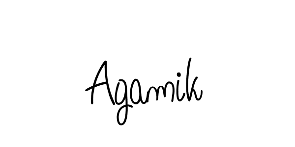You should practise on your own different ways (Angelique-Rose-font-FFP) to write your name (Agamik) in signature. don't let someone else do it for you. Agamik signature style 5 images and pictures png