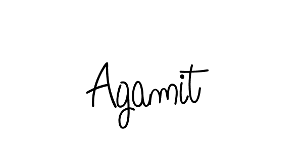 How to make Agamit name signature. Use Angelique-Rose-font-FFP style for creating short signs online. This is the latest handwritten sign. Agamit signature style 5 images and pictures png