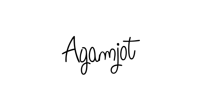 Create a beautiful signature design for name Agamjot. With this signature (Angelique-Rose-font-FFP) fonts, you can make a handwritten signature for free. Agamjot signature style 5 images and pictures png