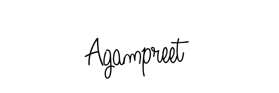 Design your own signature with our free online signature maker. With this signature software, you can create a handwritten (Angelique-Rose-font-FFP) signature for name Agampreet. Agampreet signature style 5 images and pictures png
