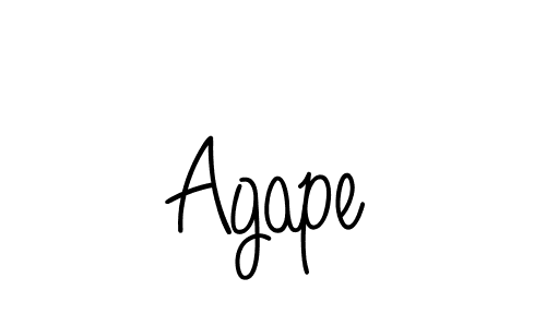How to make Agape name signature. Use Angelique-Rose-font-FFP style for creating short signs online. This is the latest handwritten sign. Agape signature style 5 images and pictures png