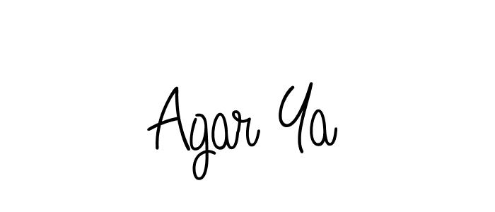 Agar Ya stylish signature style. Best Handwritten Sign (Angelique-Rose-font-FFP) for my name. Handwritten Signature Collection Ideas for my name Agar Ya. Agar Ya signature style 5 images and pictures png