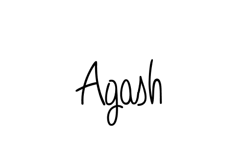 Use a signature maker to create a handwritten signature online. With this signature software, you can design (Angelique-Rose-font-FFP) your own signature for name Agash. Agash signature style 5 images and pictures png